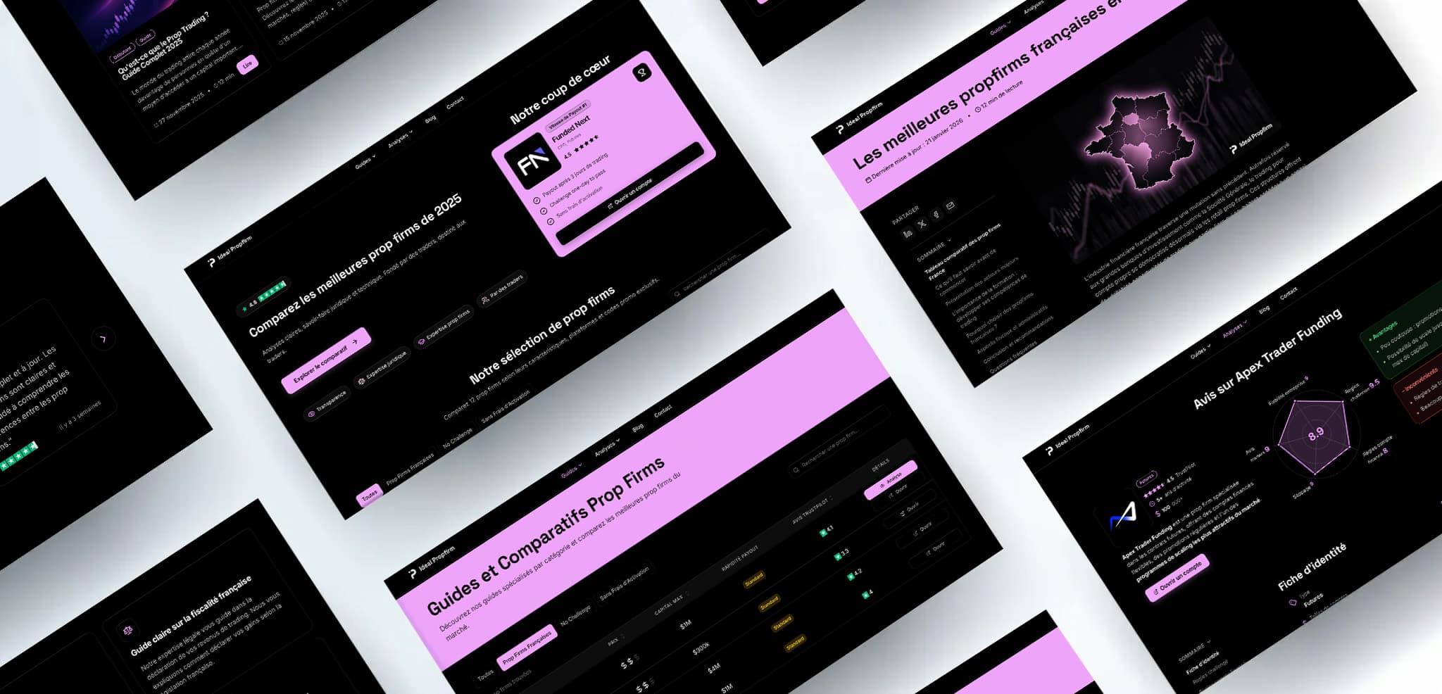 Ideal Propfirm web mockup